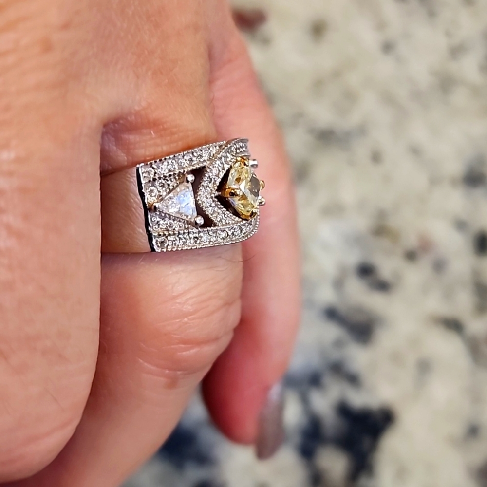 Natural Yellow Diamond Ring